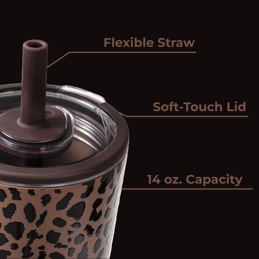 Everyday Tumbler 14oz - Brown Leopard